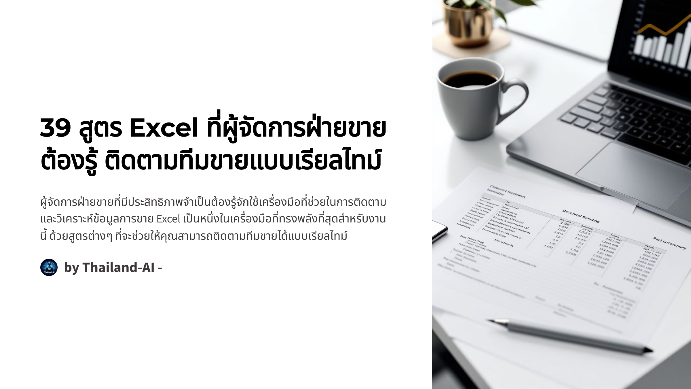 39 สูตร Excel ที่ผู้จัดการฝ่ายขายต้องรู้ ติดตามทีมขายแบบเรียลไทม์