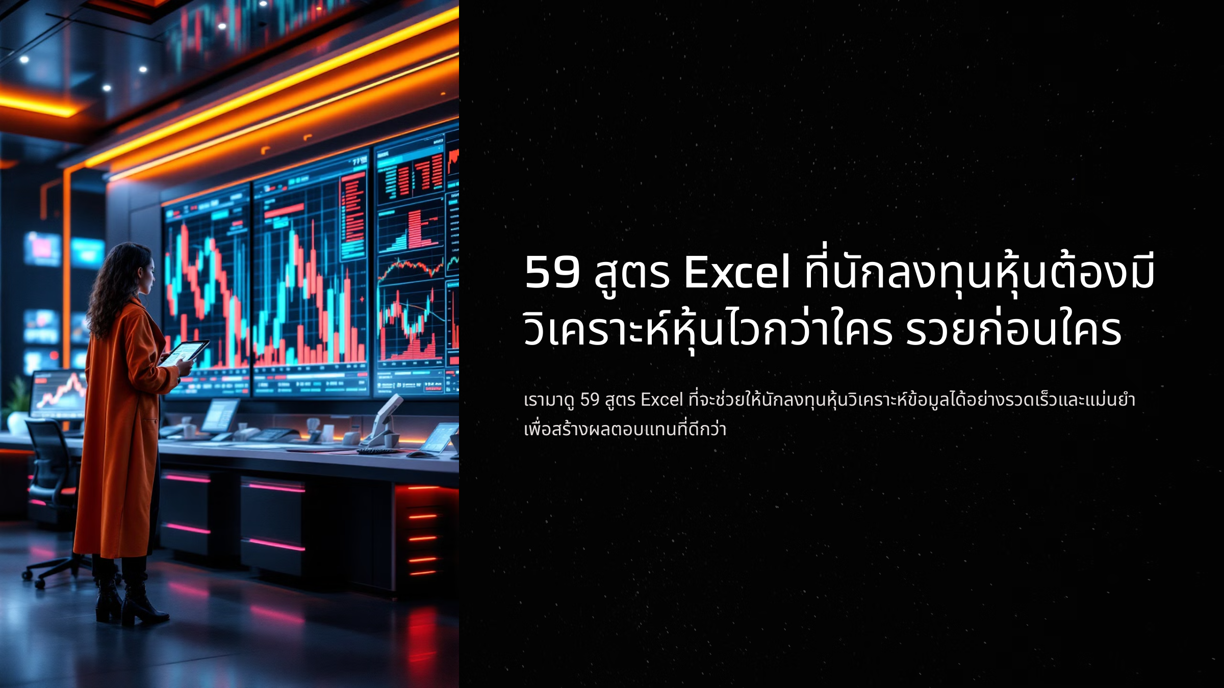 59 สูตร Excel ที่นักลงทุนหุ้นต้องมี วิเคราะห์หุ้นไวกว่าใคร รวยก่อนใคร